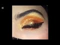 Bridel 💖Golden Glitter Cut Crease ✨ | Maroon & Orange Glam Eye Makeup Tutorial 💛🔥