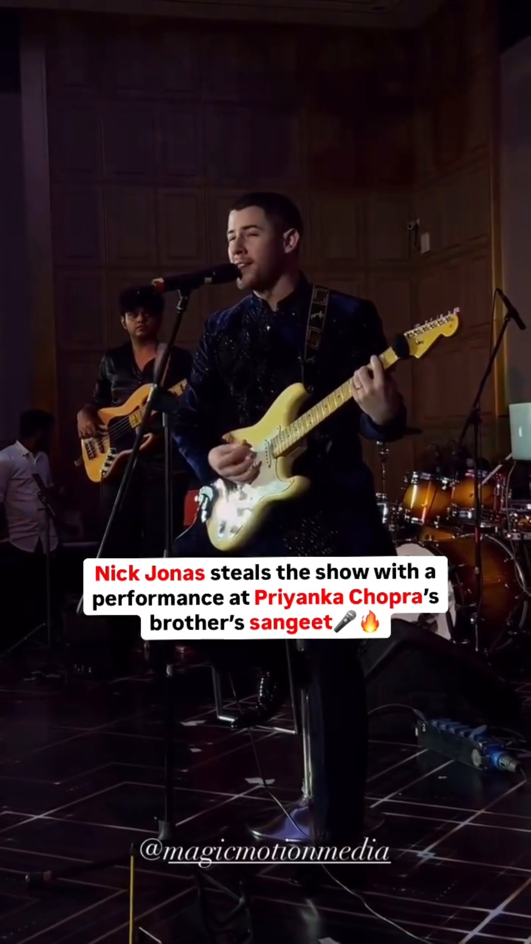 Nick Jonas's AMAZING performance at wife Priyanka Chopra's brother's sangeet ? #shorts