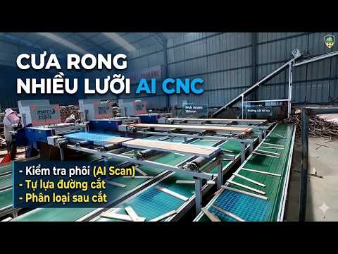Máy cưa rong cạnh nhiều lưỡi AI CNC AI tự động lựa đường cắt WM-530MSA