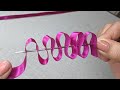 Amazing Hand Embroidery Ribbon flower design trick | Easy Hand Embroidery Ribbon flower design idea