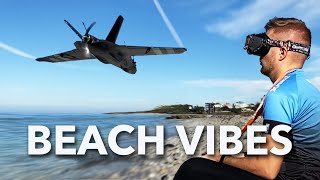 : 4K FPV fixed wing beach relax