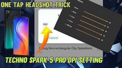 Techno Spark 5 pro me dpi ki value kitni rakhe/ dpi setting for techno Spark 5 pro.