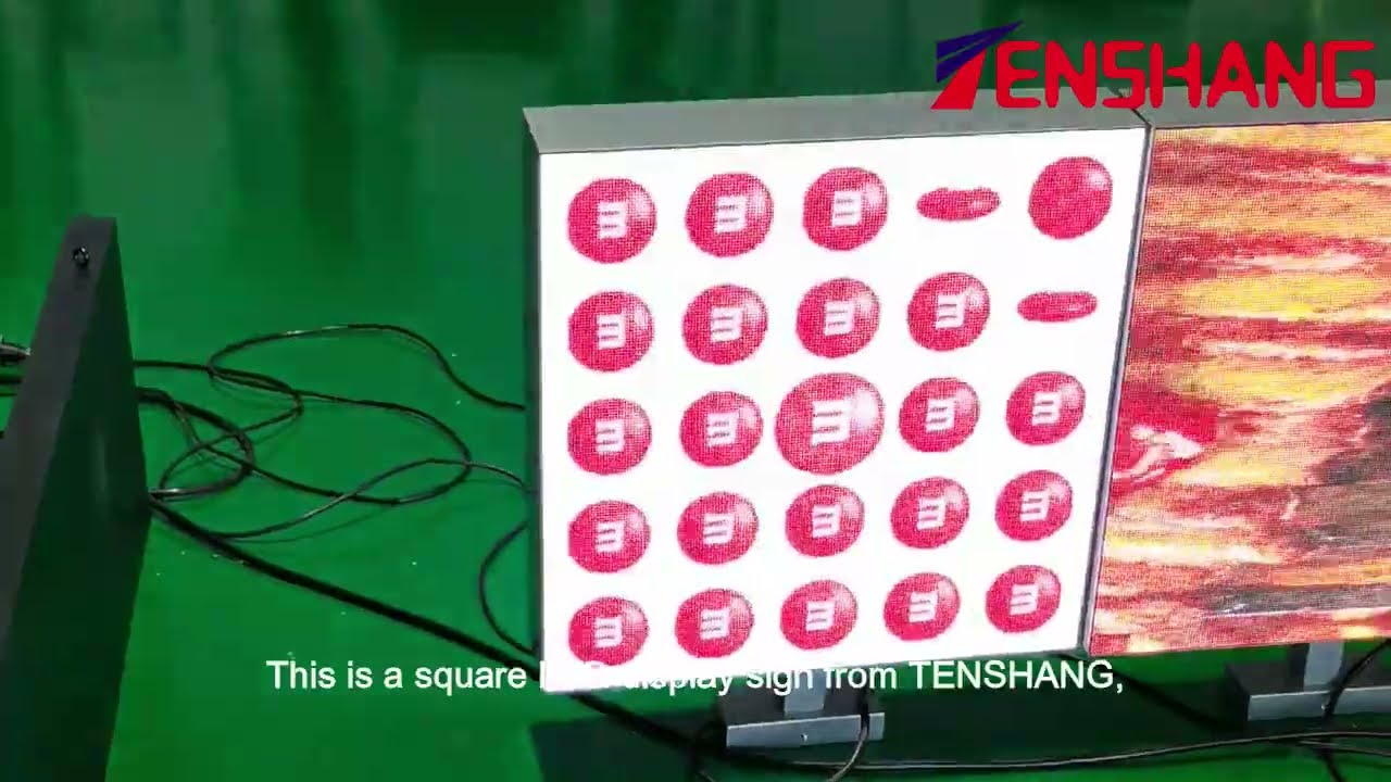 Square LED Signboard Display Screen Visual Logo for Shop Advertise