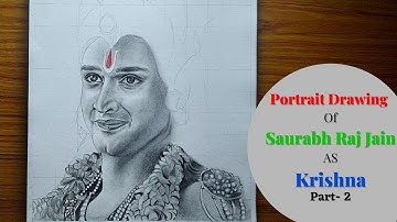 | Portrait Drawing Of Saurabh Raj Jain As Krishna | | Part- 2 |