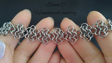How to make Rosette Weave Tutorial Браслет Кольчужное плетение Мастер Класс #chainmaille #tutorial