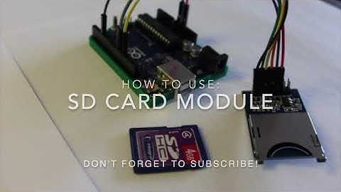 How to use: (micro) SD card module with Arduino Uno