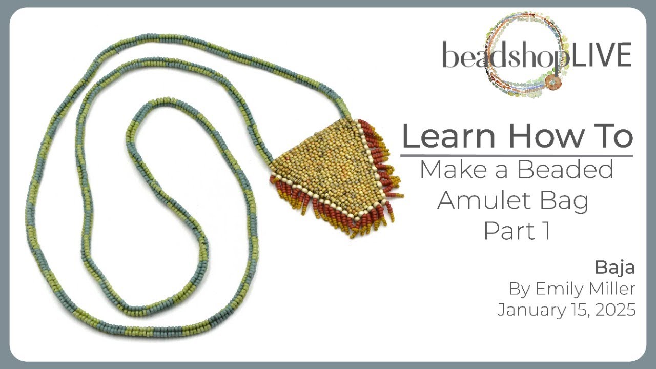 Beadshop LIVE: Make a Beaded Amulet Bag Part 1 - YouTube
