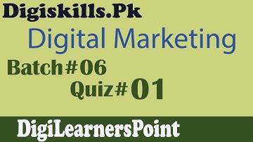 Digital Marketing Quiz 1 Batch 6 Solution|Digiskills|DigiLearnersPoint