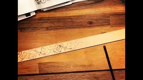Sketching A Design On A Leather Belt - Timelapse