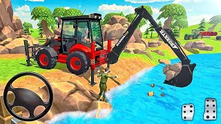 TRANSPORTING PIXAR CARS & FRUITS WITH COLORED & JOHN DEERE vs CLAAS vs TRACTORS - BeamNG.drive