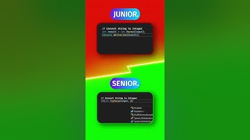 Junior vs. Senior in C# - Convert String to Integer - #shorts