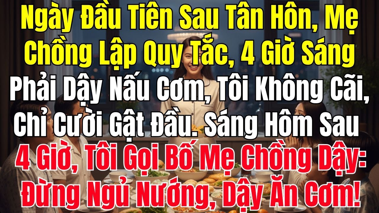 Mẹ Chồng Bắt 4 Giờ Sáng Dậy Nấu Cơm, Tôi Gật Đầu. Hôm Sau 4 Giờ Gọi Cả Nhà Dậy Ăn, Ai Cũng Sốc!