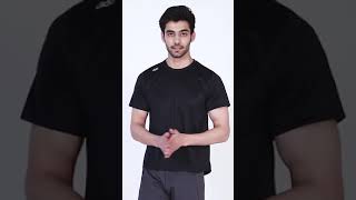 Men's Round Neck Fine Skin T-Shirt- (Black)