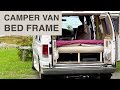 Van Life - Cheap & Easy Camper Van Bed Frame - YouTube