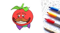como dibujar a cabeza de tomate de fortnite dibustrador art duration 5 14 - dessin fortnite skin tomate