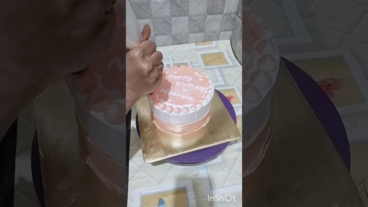 सिंपल केक डेकोरेशन 😋😋😋