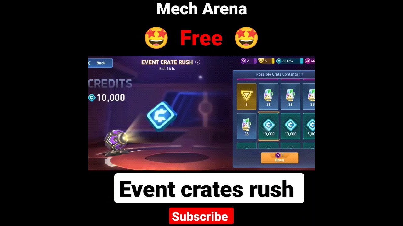 Mech Arena Rush the Crates, Get Free Credits🥳 