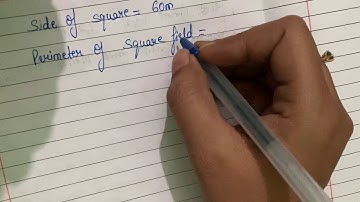 A square and a rectangular field with measurements as || class 8th maths exercise 11.1 question 1