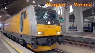 Yellow Train from Prague to Vienna. Europe's scenic train!