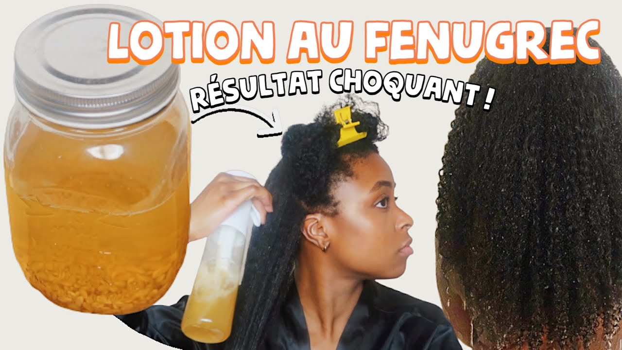 J'AI MIS UNE LOTION AU FENUGREC SUR MES CHEVEUX PENDANT 7 JOURS │UN CHOC CAPILLAIRE │POUSSE EXTREME
