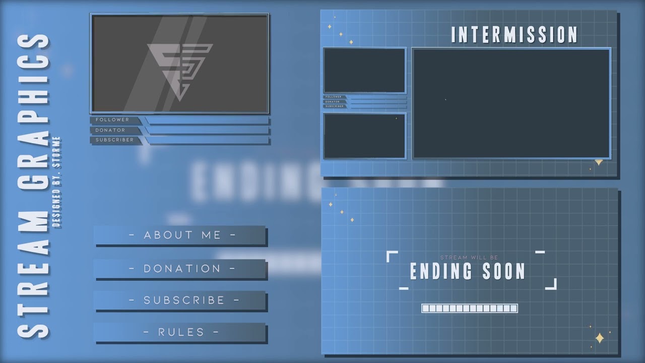 [ Geometric Pastel ] FREE STREAM OVERLAY | ANIMATED VERSION AVAILABLE