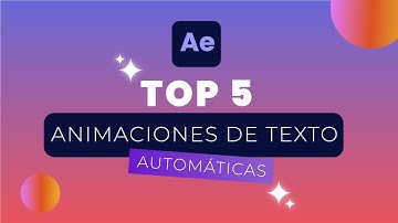 Top 5 ANIMACIONES DE TEXTO Automáticas con AFTER EFFECTS | Tutorial Rápido
