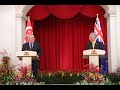 PM Lee Hsien Loong and PM Scott Morrison at the Singapore-Australia Leaders' Summit on 10 June 2021