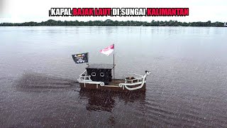5 DAYS TO INSTALL A PIRATE SHIP ENGINE, HUNTING & SAILING ON THE BIG RIVER OF KALIMANTAN😅 #bocahp...