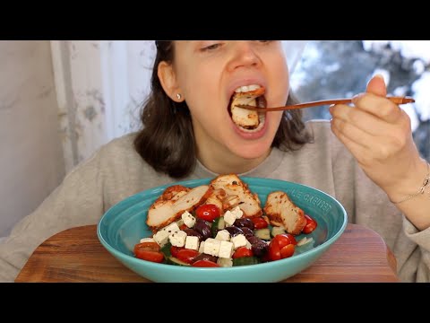 ASMR Eating Sounds | Cheesy Chicken Salad | Mukbang 먹방 (No Talking)