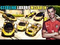 Gta 5  stealing luxury golden mclaren cars with cristiano ronaldo real life cars 32