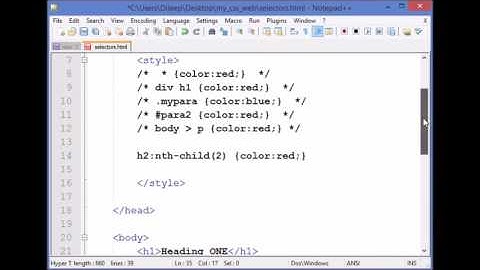 CSS Tutorial for beginners - CSS selectors video lecture 03 part 02
