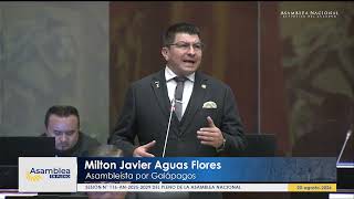 Asambleísta Milton Aguas - Sesión 116