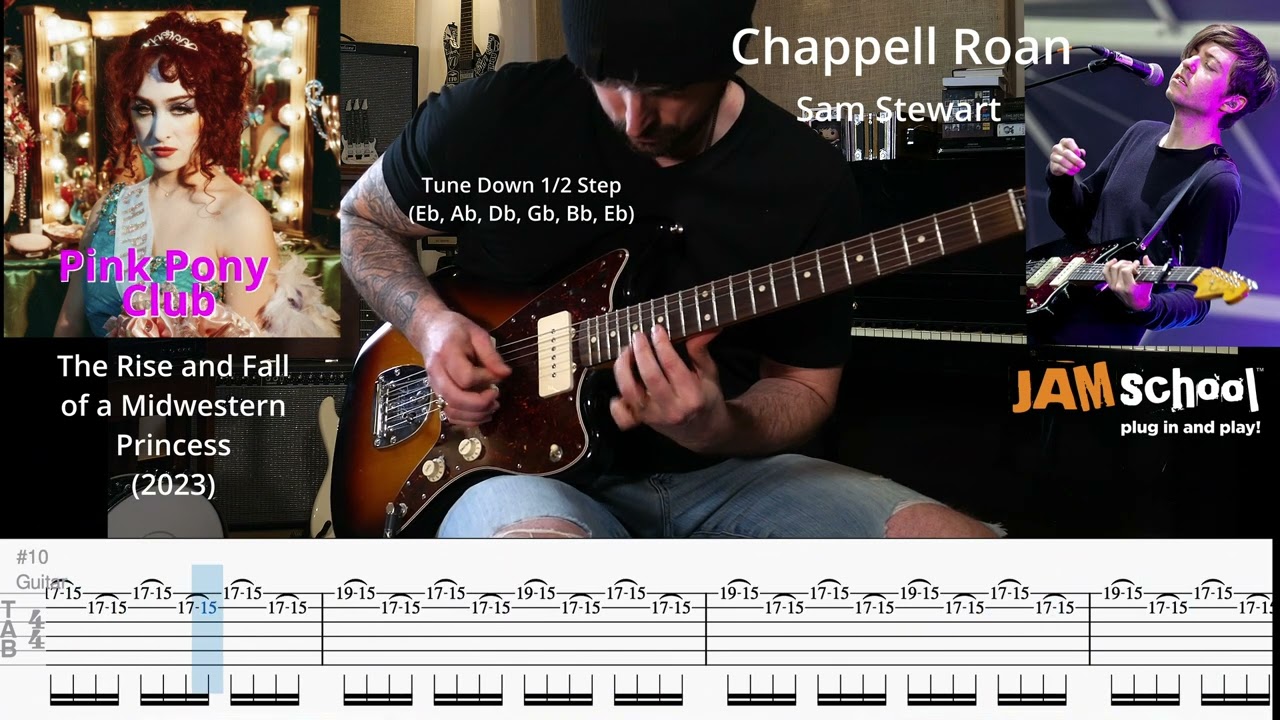 Chappell Roan Pink Pony Club Guitar Solo with TAB Chords - Chordify