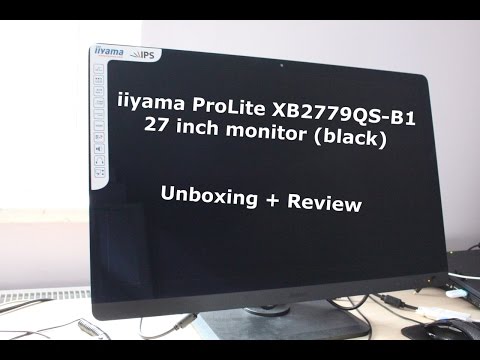 iiyama ProLite XB2779QS-B1 (black) 27 inch monitor Unboxing + Review in German!!!