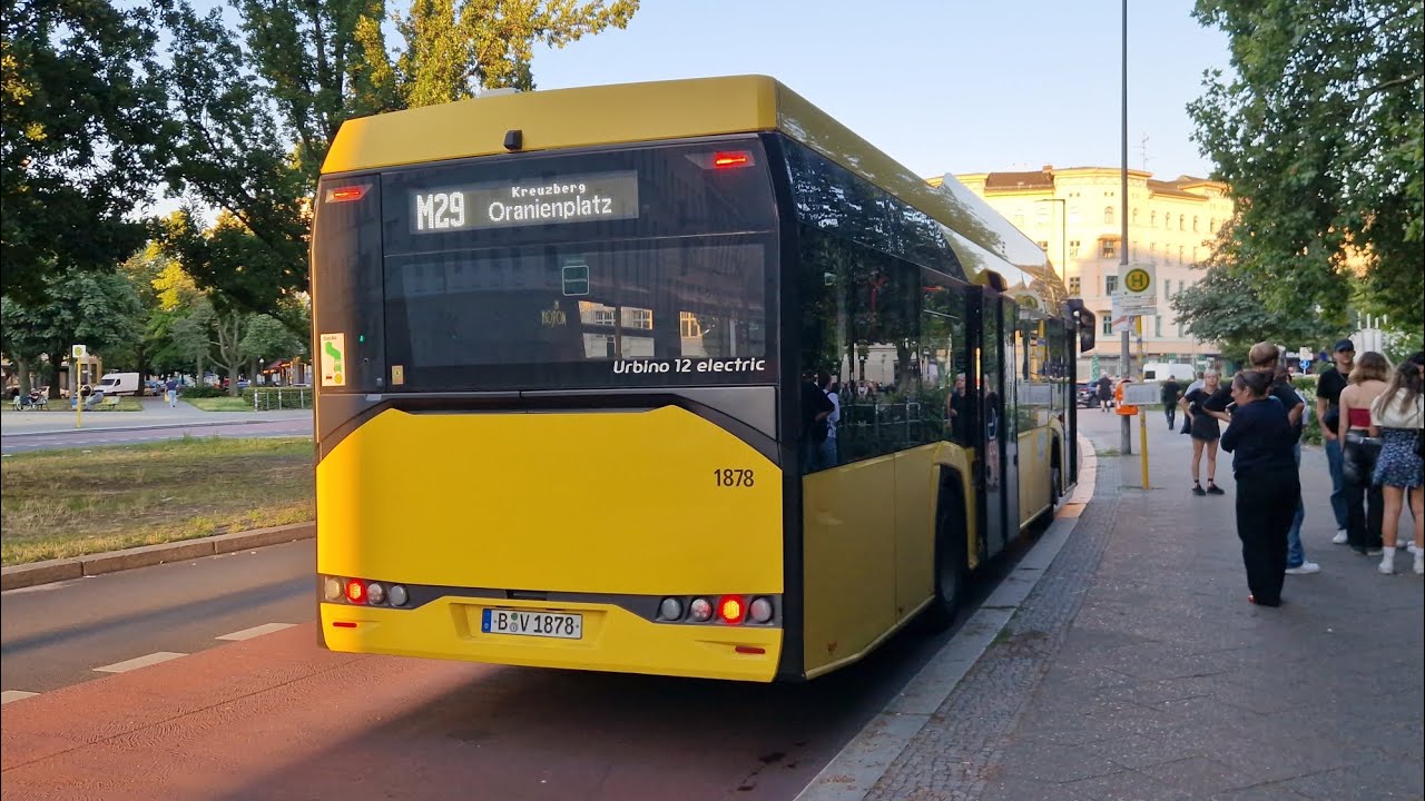Bus Berlin | Mitfahrt im M29E von U Wittenbergplatz bis Oranienplatz im Solaris EE20 1878