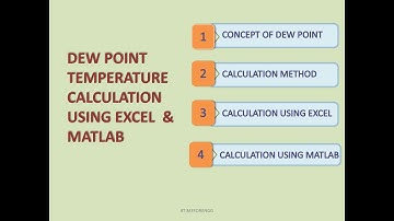 Dew Point Temperature Calculation using MS Excel & Matlab