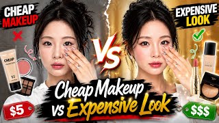 Famous Cheap Makeup vs Expensive Look?! Full Face Transformation Profile