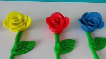 Como fazer uma rosa de massinha de modelar?