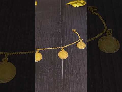 اسوارة ذهب عيار 21 بتصميم الجنيه السعودي  0419 للطلب حياكم على    