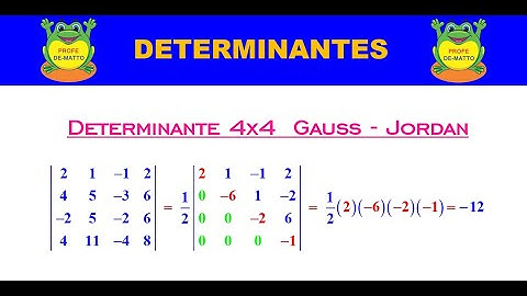 DETERMINANTES 4x4 Gauss  Jordan