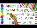 Fun and educational  learn english alphabet for kids and toddlers  abcd abc word meaning 
