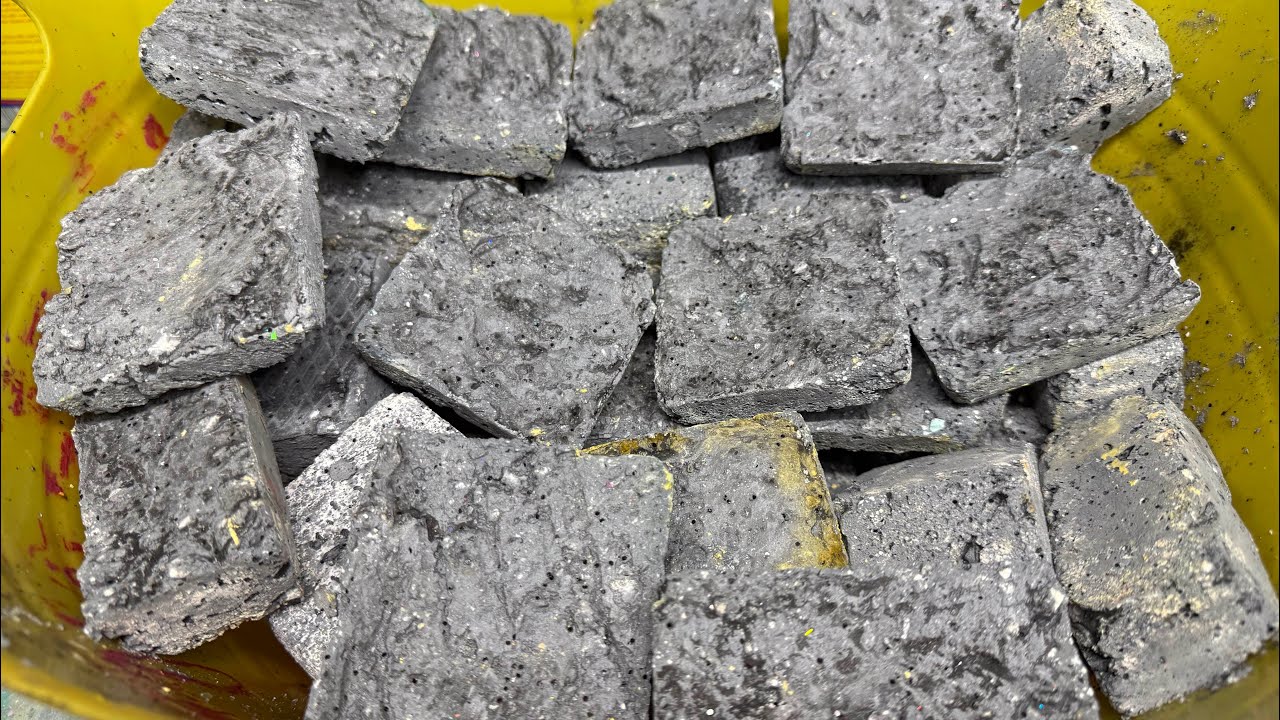 Crispy Grey Gymchalk Blocks • Satifying Crunchy Chalk • Gymchalk Crush ASMR