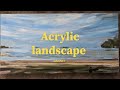 Krabi🤍🌊 acrylic landscape painting on streched canvas 2*4 feet #timelapse #acrylicpainting #art