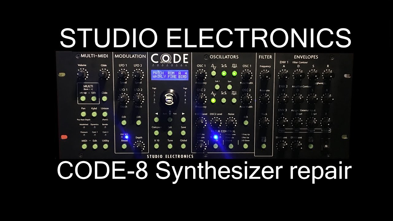 Studio Electronics CODE 8 synthesizer a simple repair - YouTube