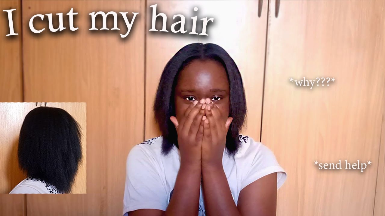 I TRY TO TRIM MY HAIR MYSELF YouTube