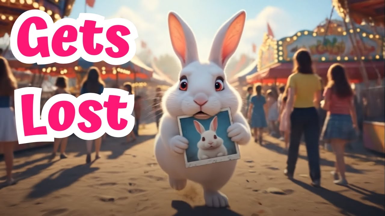 Baby Bunny Gets Lost at the Amusement Park | Cute Bunny Family Adventure | Funny Bunny | Baby Bunny