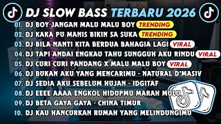 DJ SLOWBASS TERBARU 2026 || DJ BOY JANGAN MALU MALU BOY || DJ KAKA PU MANIS BIKIN SA SUKA VIRAL