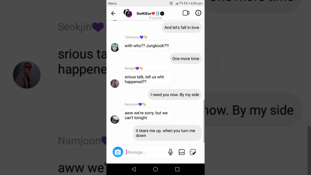 BTS X Y/N TEXT MESSAGE | FUNNY | SONG PRANK