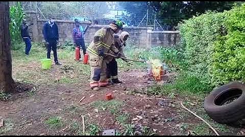 Chip pan fire demonstration. (Training The Trainer)