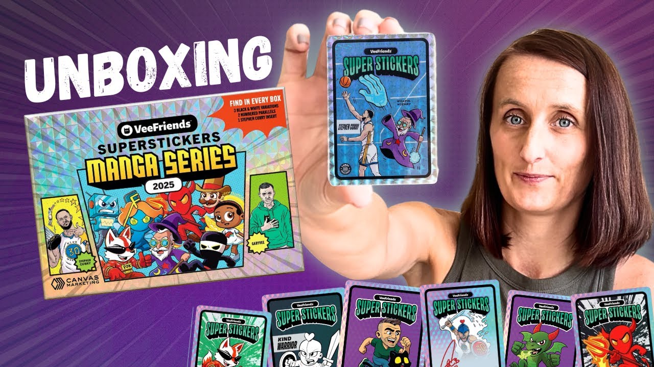 Unboxing the New VeeFriends Super Sticker Manga Series, including the Stephen Curry Crossover